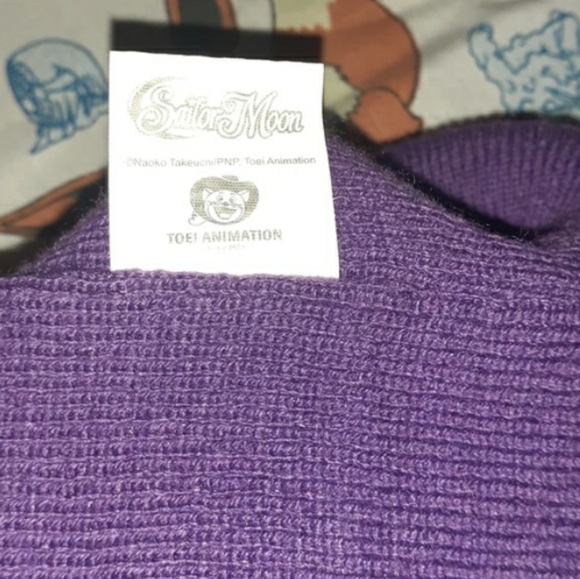 Sailor Moon Luna Purple Winter Beanie Knit Hat Cap - Picture 3 of 3